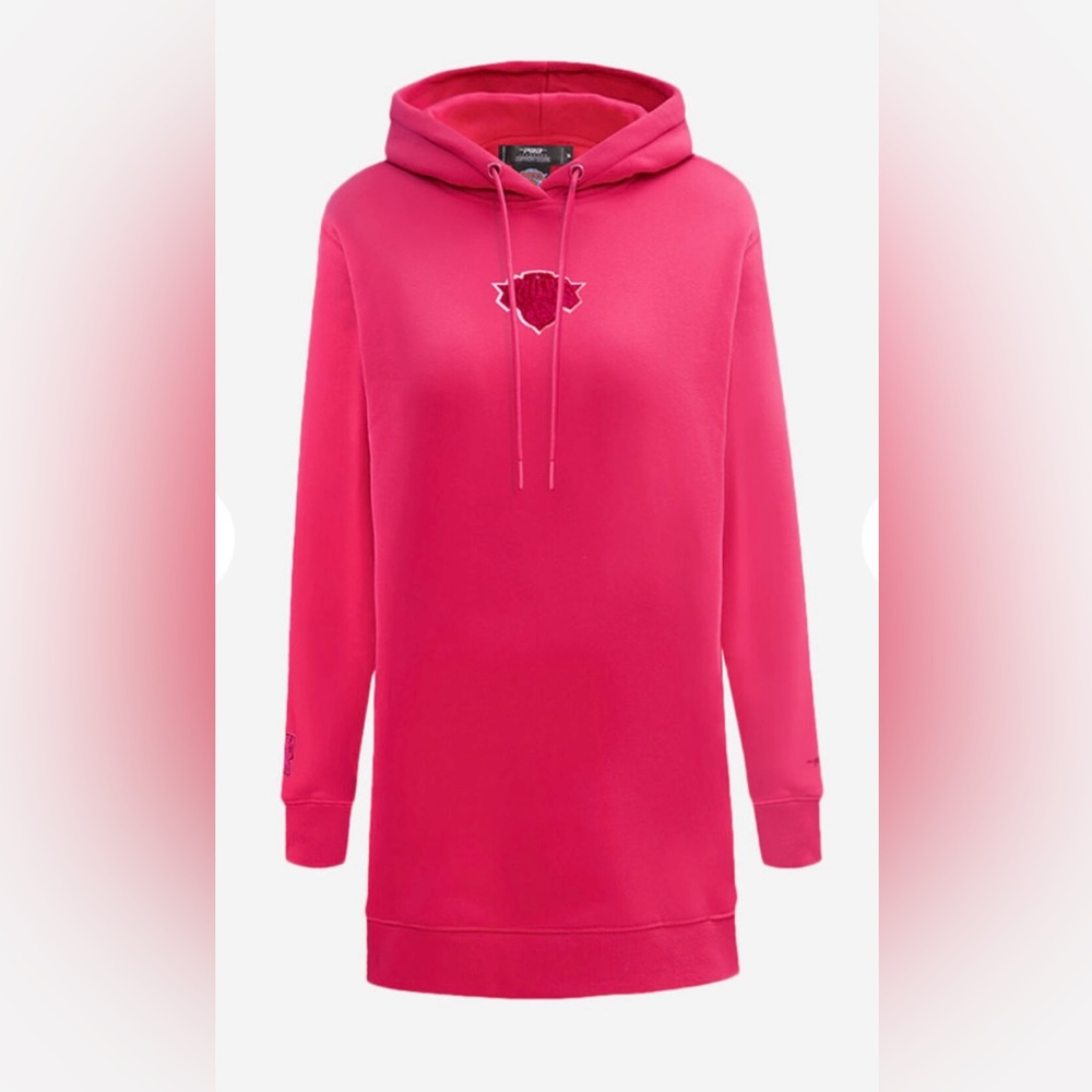 NWT New York Knicks Triple Pink Fleece Dress Hoodie, Sizes XS, S, M, L and XL